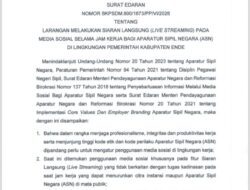 ASN Ende Dilarang Live Streaming Selama Jam Kerja, Pelanggar Terancam Sanksi