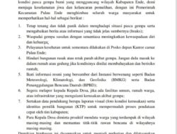 Waspadai Gempa Susulan, Camat Pulau Ende Keluarkan 8 Himbauan Penting